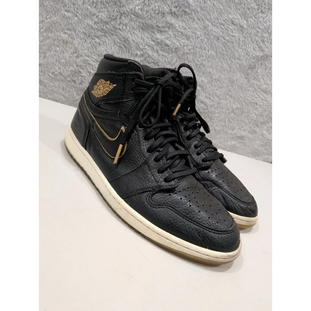 Jordan 1 Retro High OG City of Flight Black Gold 555088-031 Mens Size 11